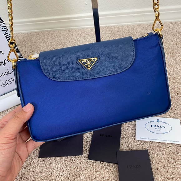 BNWT Authentic Prada Nylon Tessuto Chain Crossbody - Picture 2 of 7